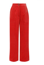 Carica l&#39;immagine nel visualizzatore di Gallery, Pantaloni velluto rossi
